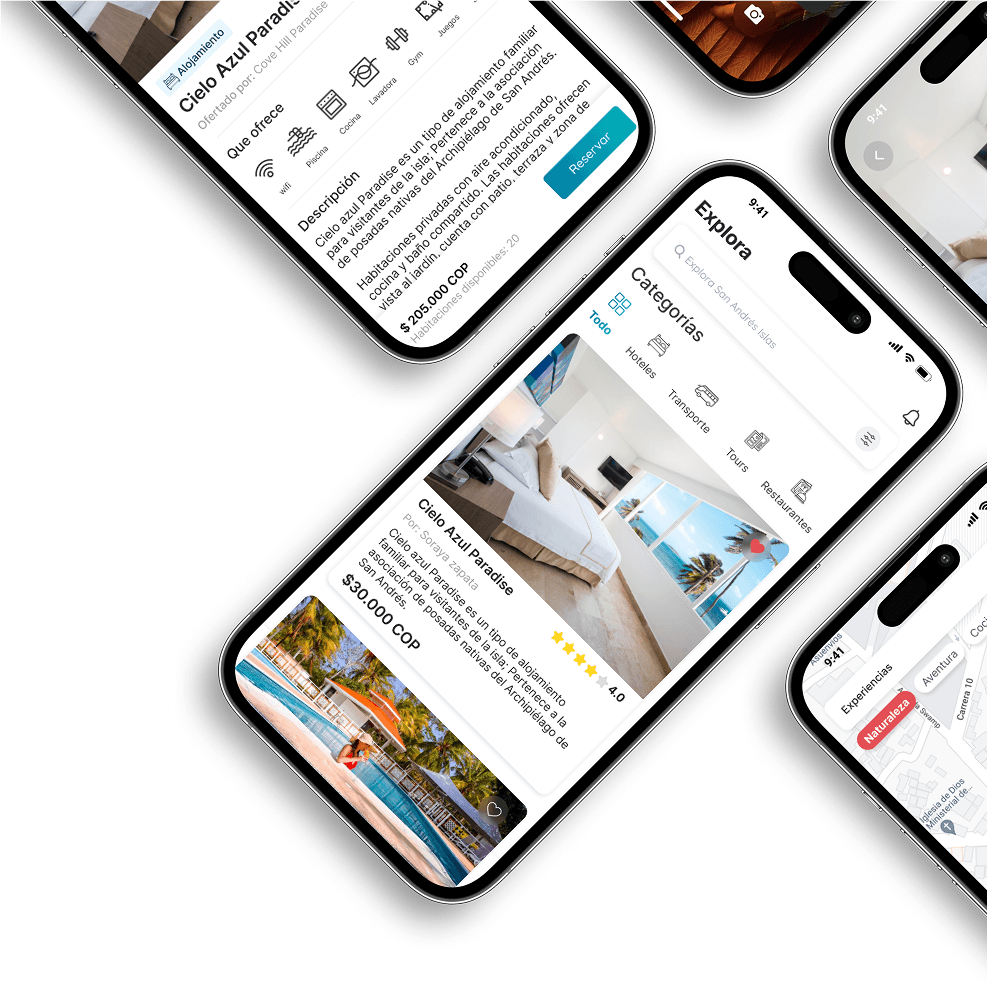 Explore San Andres Islands App Mockup