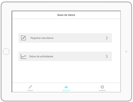 Base de datos mobile wireframe