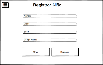 Registrar Niño wireframe